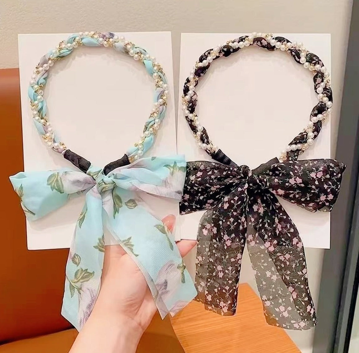 Floral Print Hair Scarf Headband – Bow Tie Hair Band Free Shipping Over $20