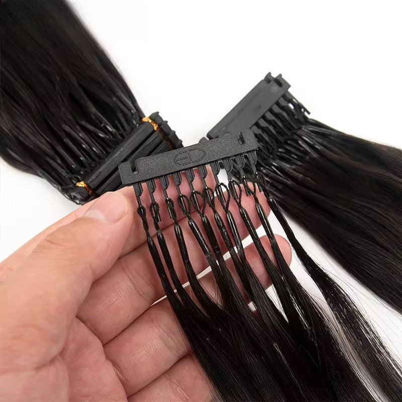 6D Generation 1 Real Human Hair Extensions Straight with Applicator Multi-Color