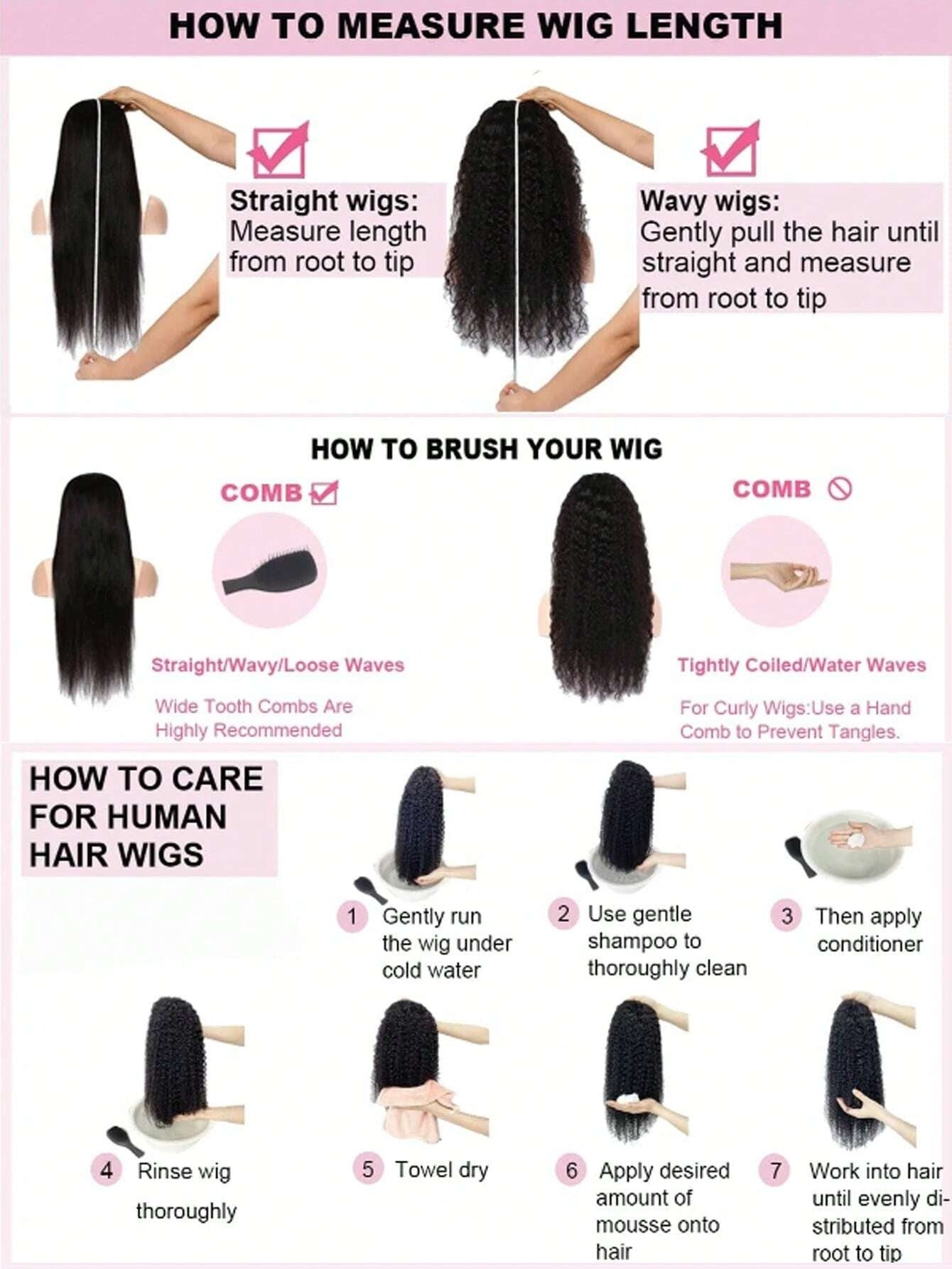 Product infographic showing different lengths and styles of 12A straight hair bundles, with installation tips.