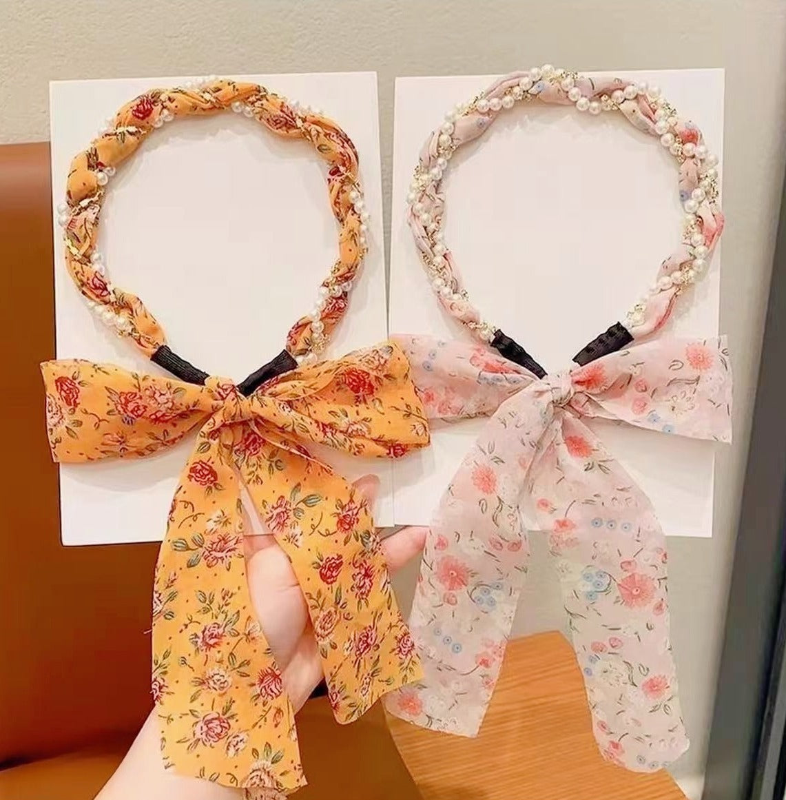 Floral Print Hair Scarf Headband – Bow Tie Hair Band  Free Shipping Over $20