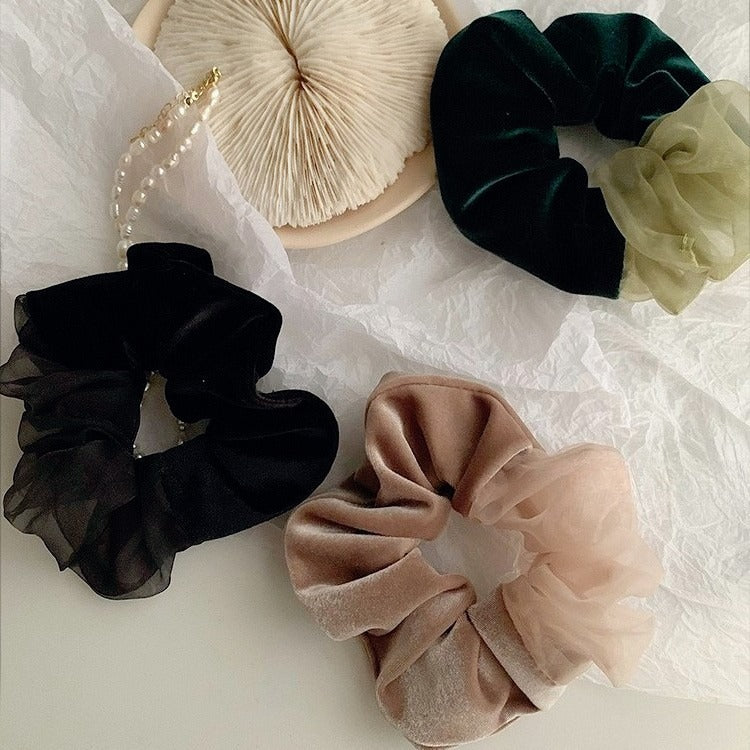 Luxury Satin Scrunchies Set – Soft Velvet & Silk Hair Ties  Free Shipping Over $20