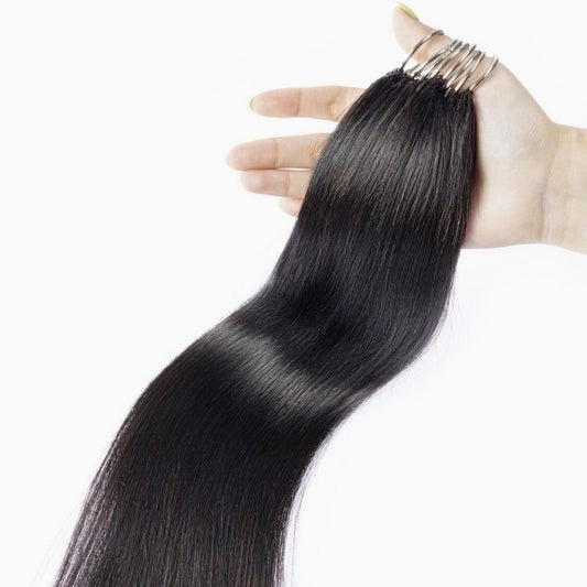 3rd Gen Feather Hair Extensions - Full set of 120 strands, 100% real human hair