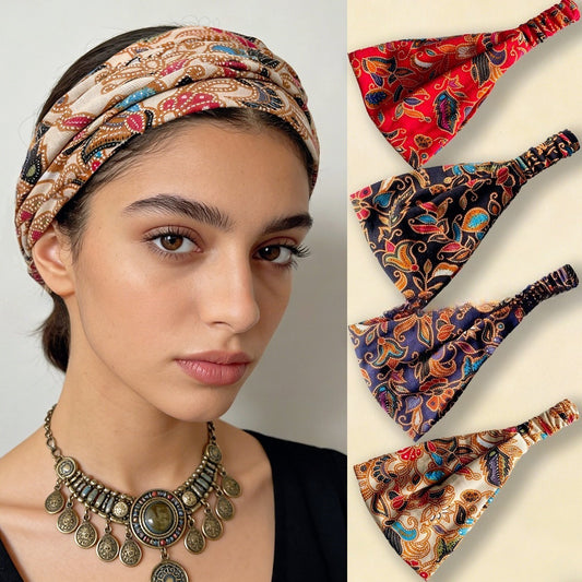 Unisex Paisley Print Head Scarf - Boho Bandana Headband  Free Shipping Over $20