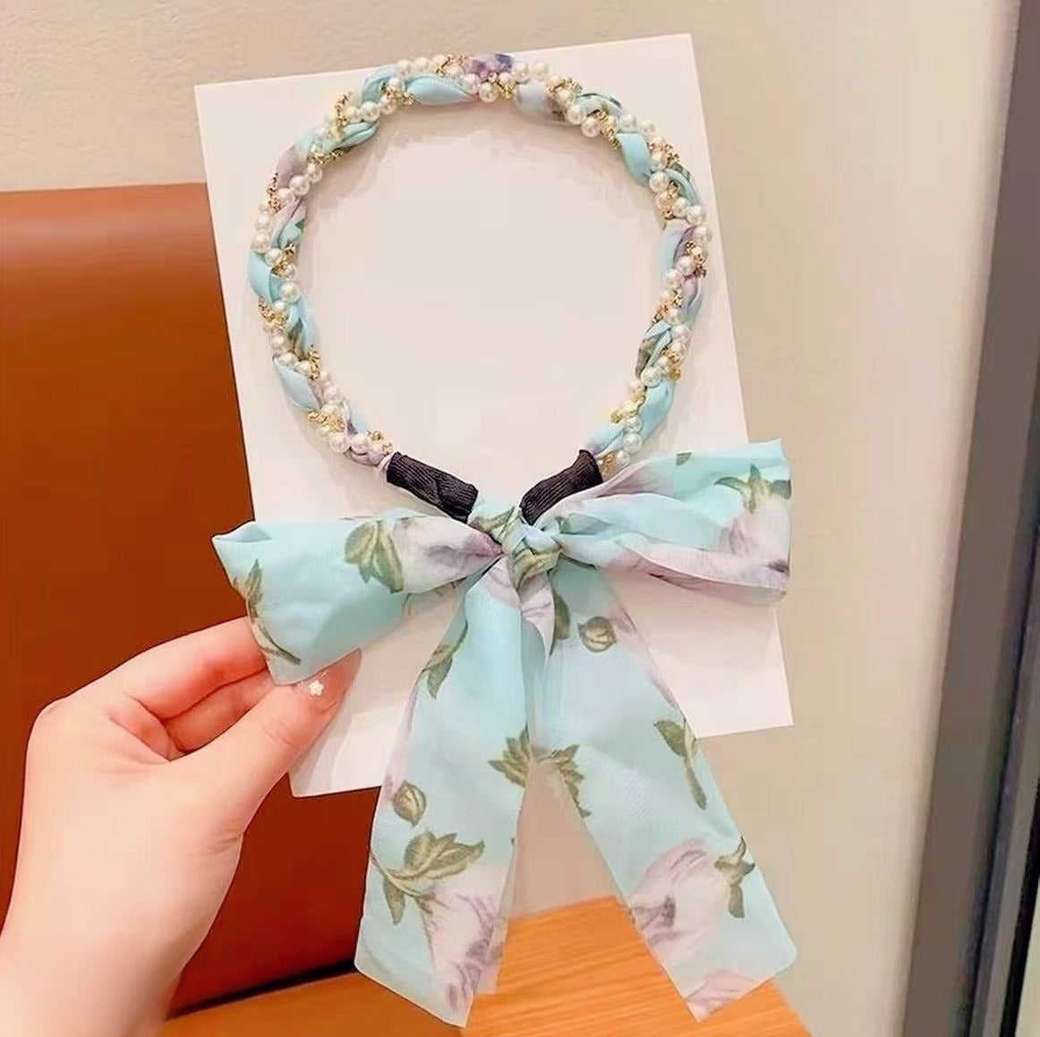 Floral Print Hair Scarf Headband – Bow Tie Hair Band  Free Shipping Over $20