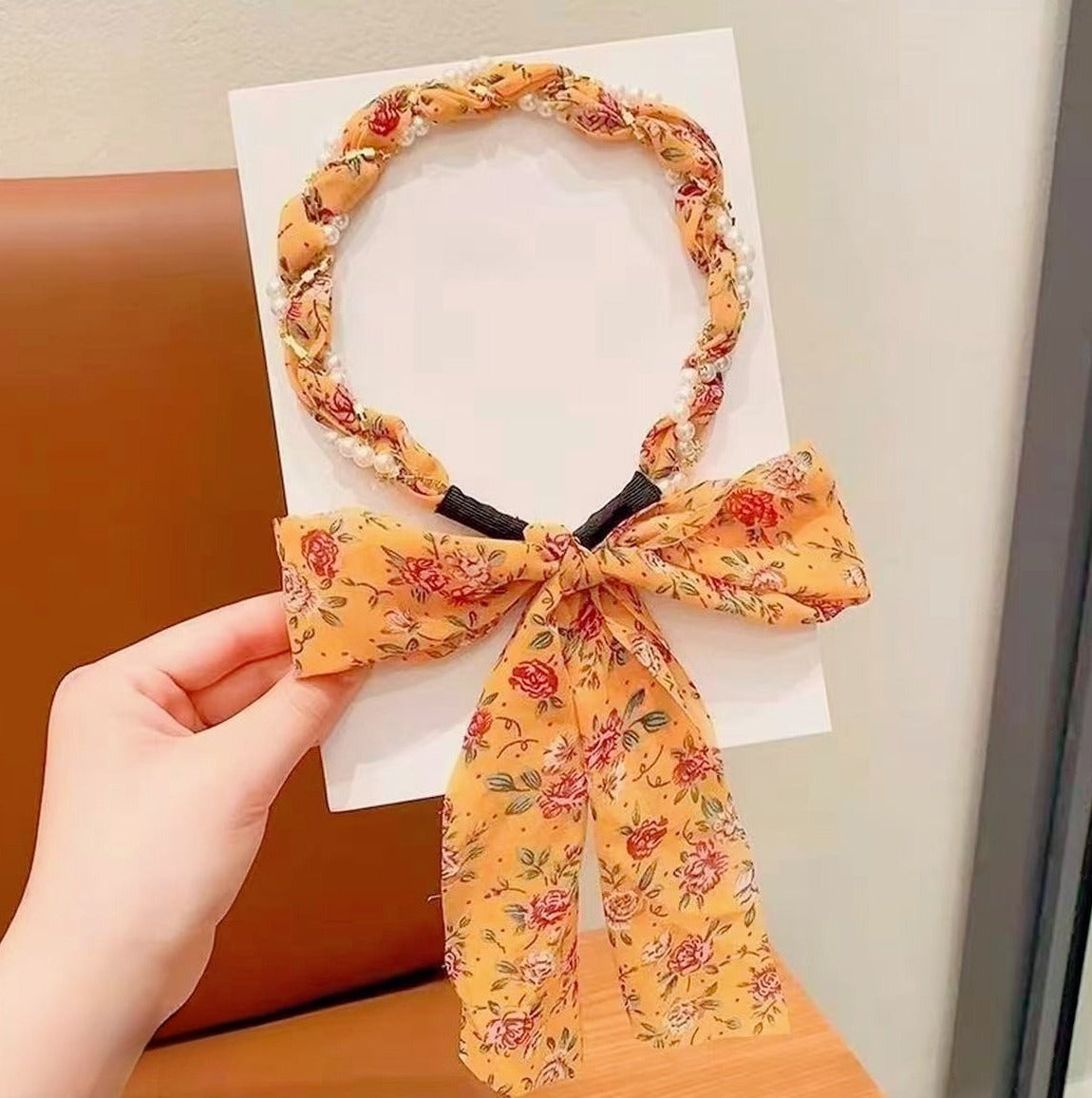 Floral Print Hair Scarf Headband – Bow Tie Hair Band  Free Shipping Over $20