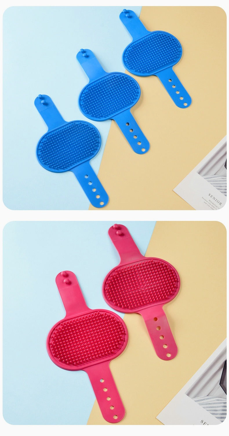 Blue and red replacement straps for the Pet Table Leg Scratcher, designed for secure and adjustable mounting on furniture legs.
