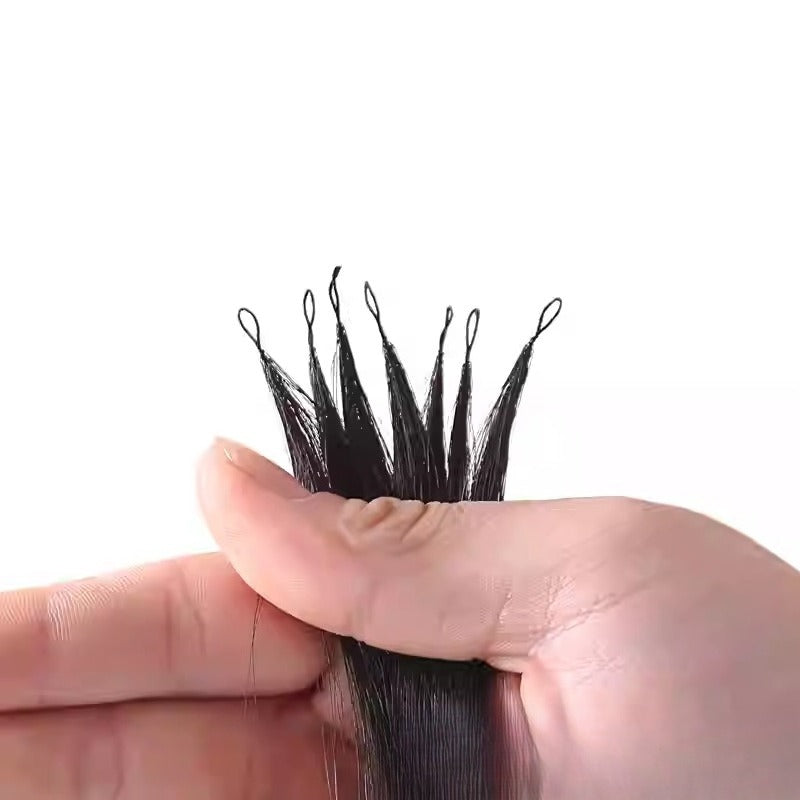 3rd Gen Feather Hair Extensions - Feather tip detail, damage-free attachment